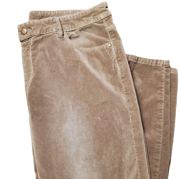 Soft Surroundings High Rise Slim Ankle Pants Brwn Taupe SZ XL - Picture 11 of 11